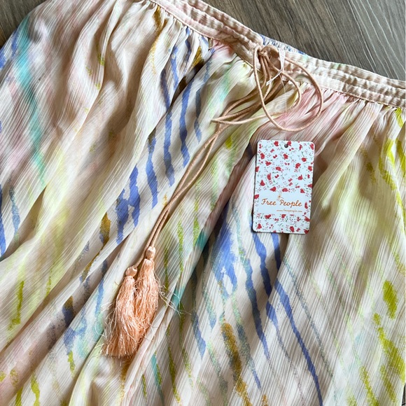 NWT Free People True to You Maxi Skirt Size S New Sheer Boho Sheer Tassel - Picture 2 of 6
